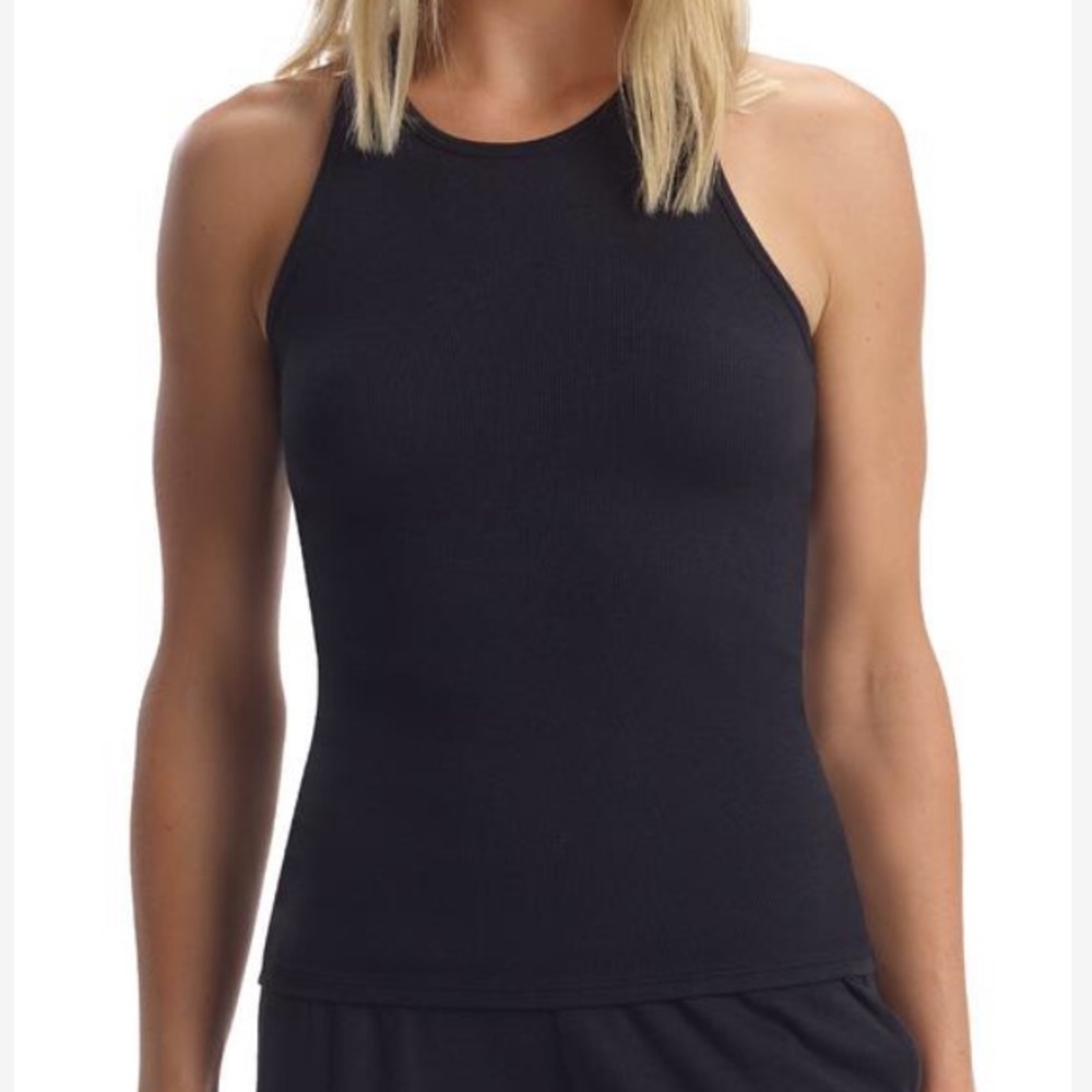 Commando Luxury Rib Tank Black